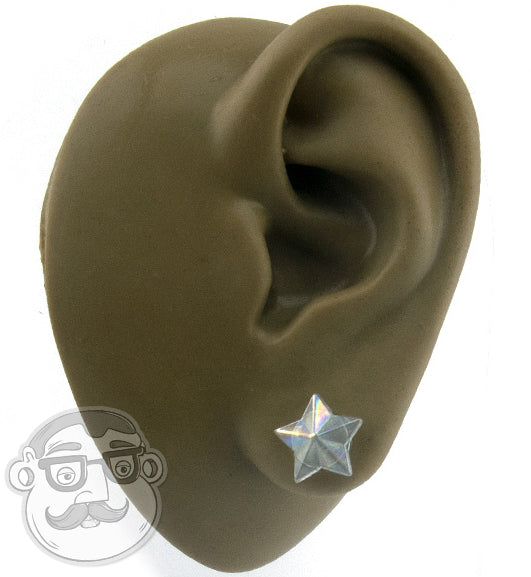 Iridescent Star Glass Plugs