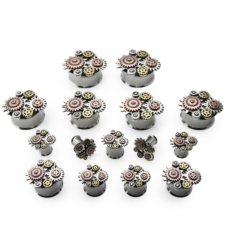 Steampunk Clockwork Stainless Steel Plugs
