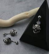 Steampunk Skull Belly Ring