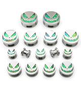 Stingy Jack Green Opalite Stainless Steel Tunnel Plugs