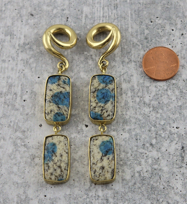 Double K2 Jasper Stone Ear Weights