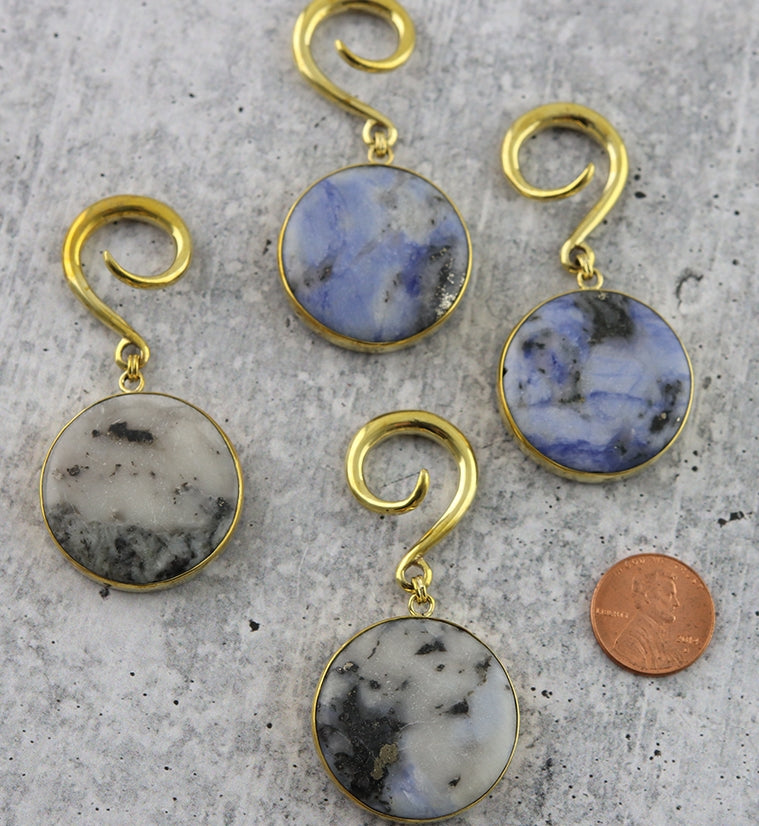 Grand Sodalite Stone Hanging Ear Weights