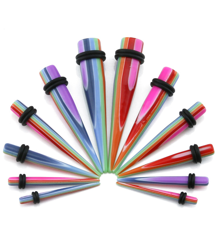 Striped Rainbow Taper