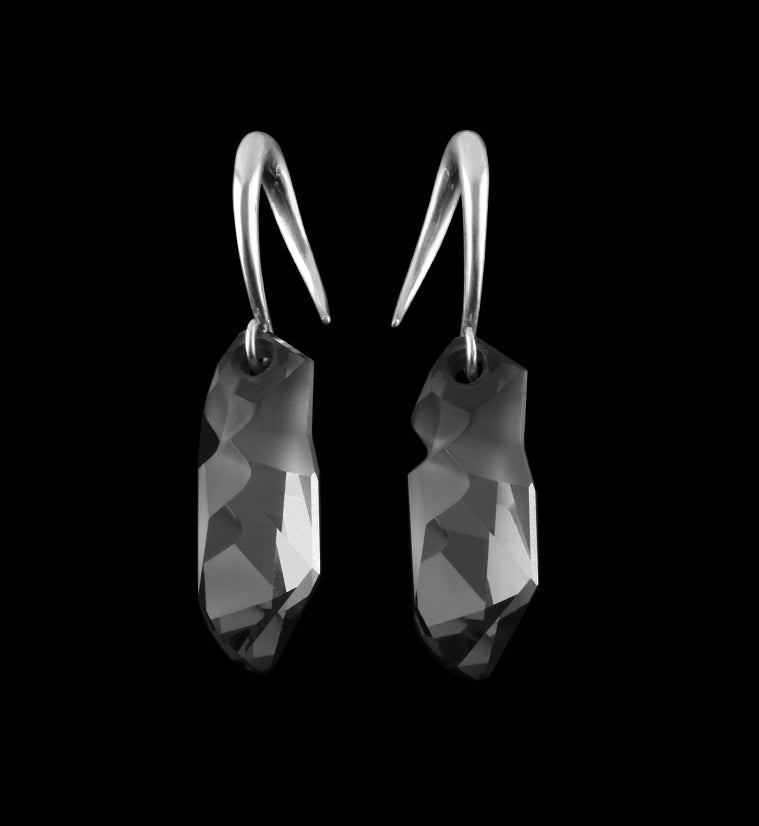 Charcoal Swarovski Flexure CZ Brass Hangers