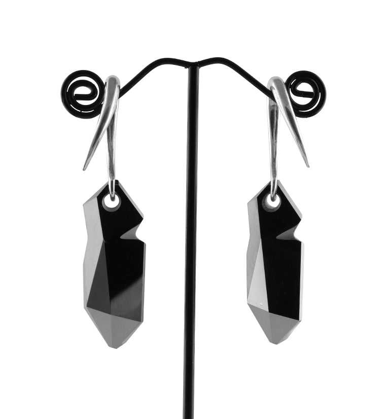Charcoal Swarovski Flexure CZ Brass Hangers