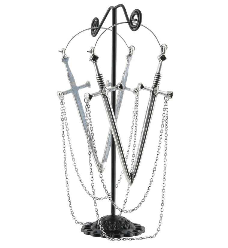 20G Sword & Chain Plug Hoops