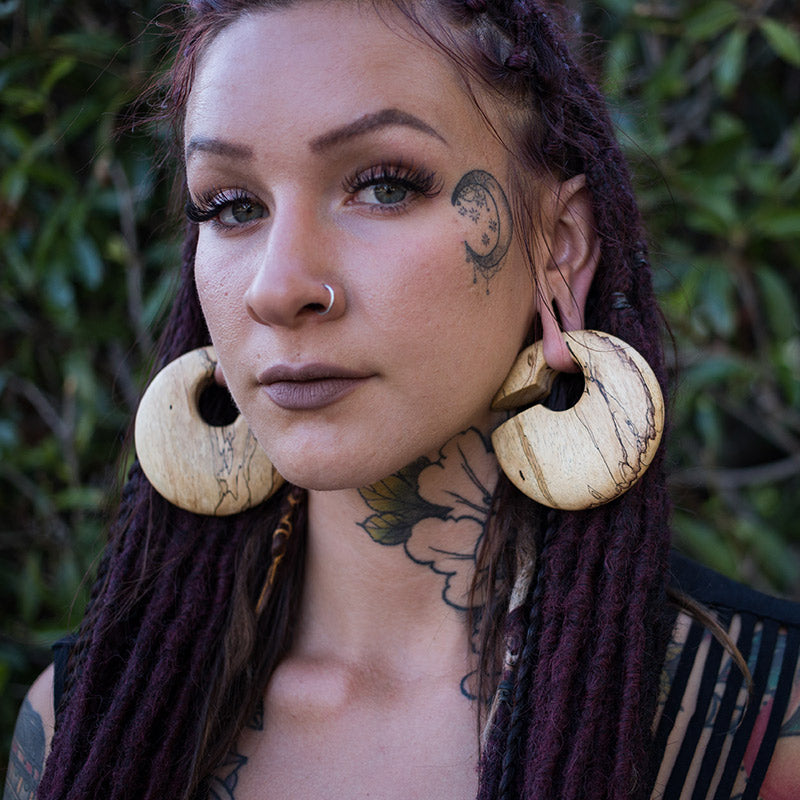 Annular Hoop Tamarind Wooden Ear Weights