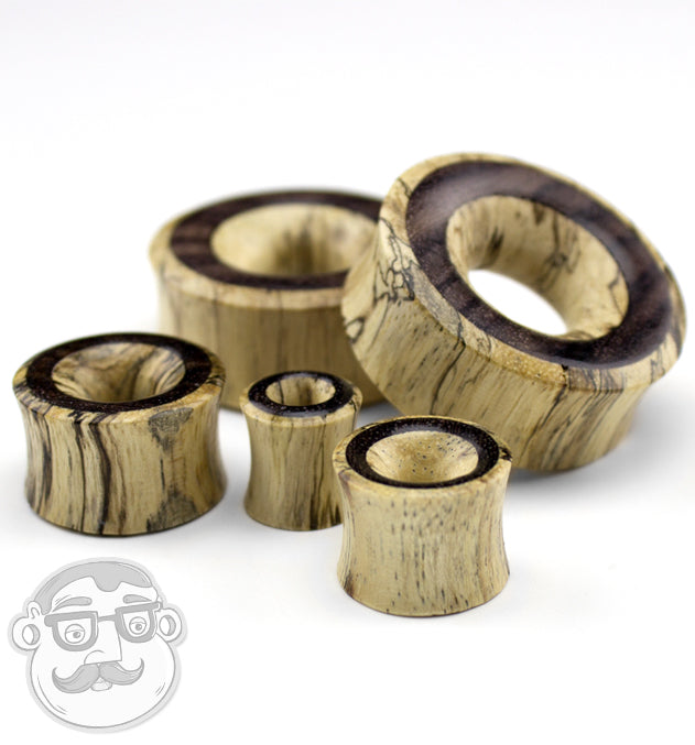 Tamarind Wood Tunnel Plugs With Sono Wood Inlay