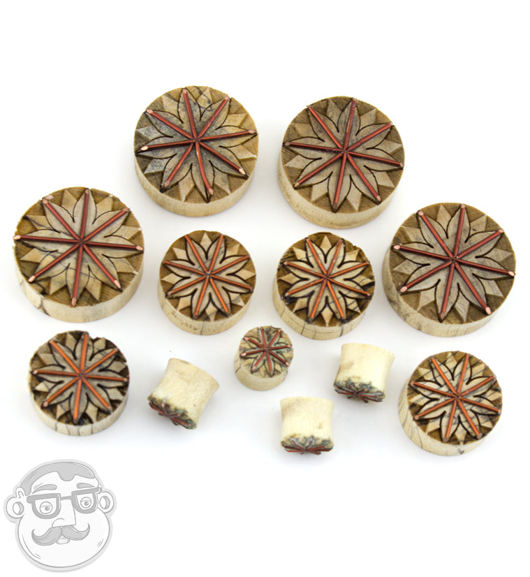 Rustic Mandala Tamarind Wood Plugs