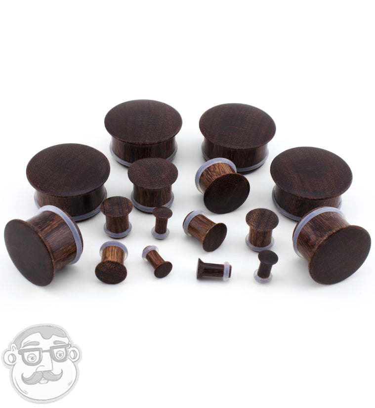 Single Flare Dark Tamarind Wood Plugs