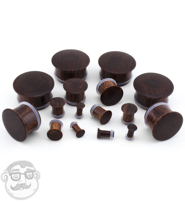 Ebony Wood Plugs Geometric Sun Inlay (0 Gauge - 5/8 Ebony Wood Plugs Geometric Sun Inlay (0 Gauge - 5/8
