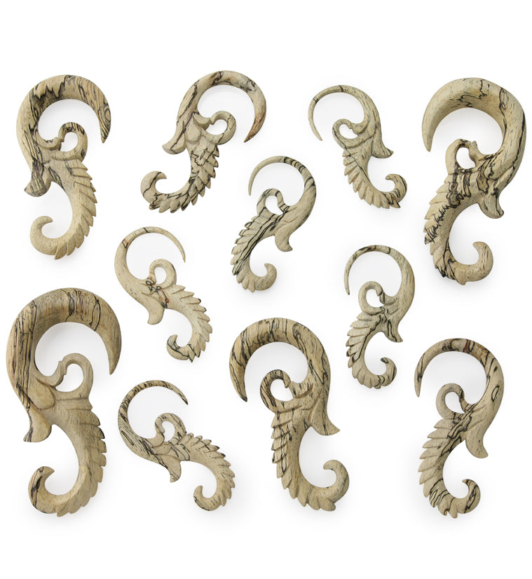 Tamarind Wood Seahorse Hanger Plugs