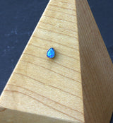 Teardrop Blue Opalite Threadless Titanium Top