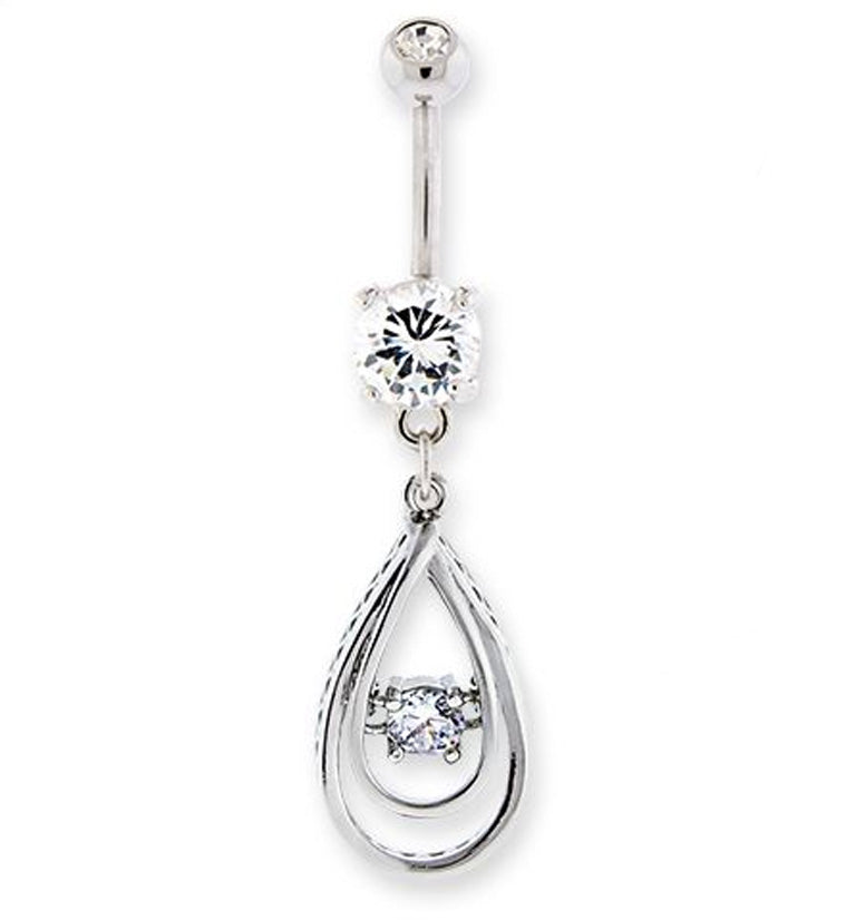 Mistdrop CZ Belly Button Ring
