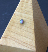 Teardrop Purple Opalite Threadless Titanium Top