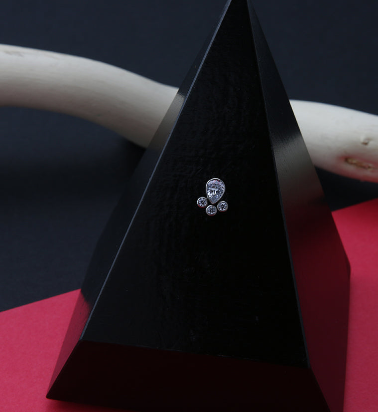 Tetrad CZ Titanium Threadless Top