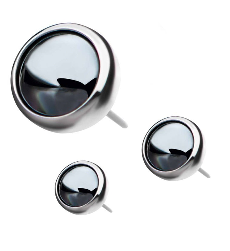 Hematite Threadless Titanium Top