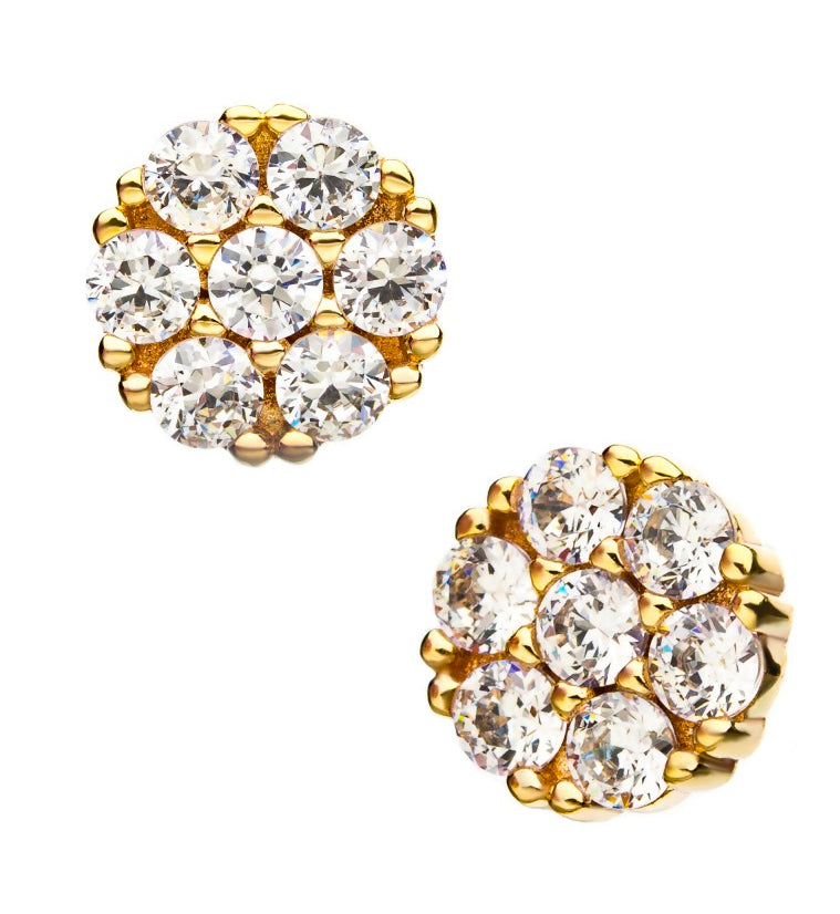 14kt Gold Paragon CZ Threadless Top