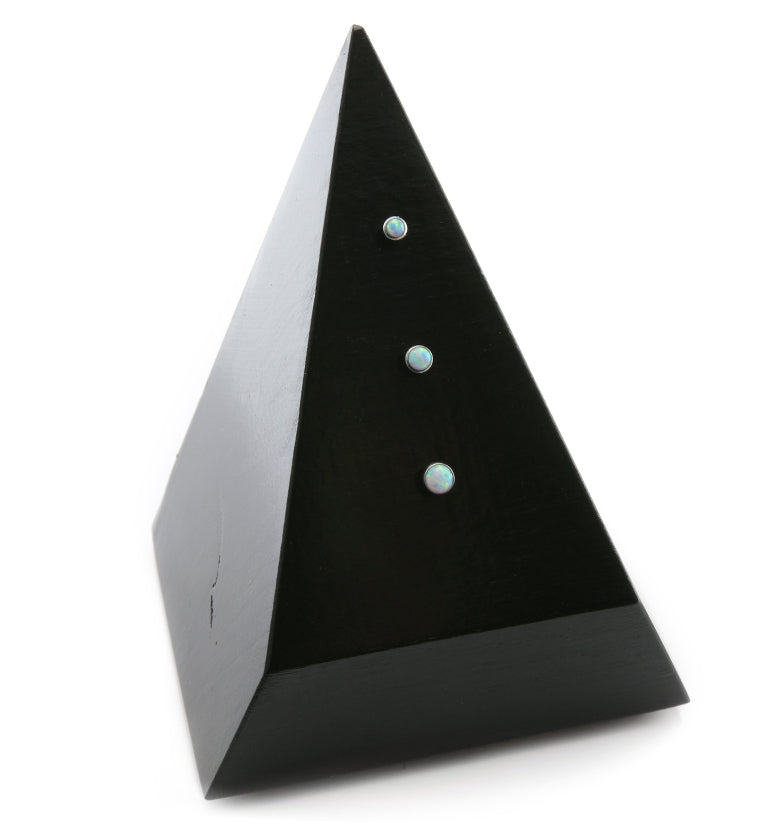 Titanium Threadless White Opalite Top