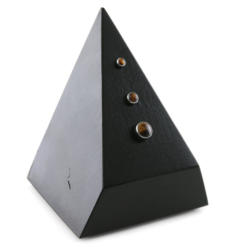 Tigers Eye Stone Titanium Threadless Top