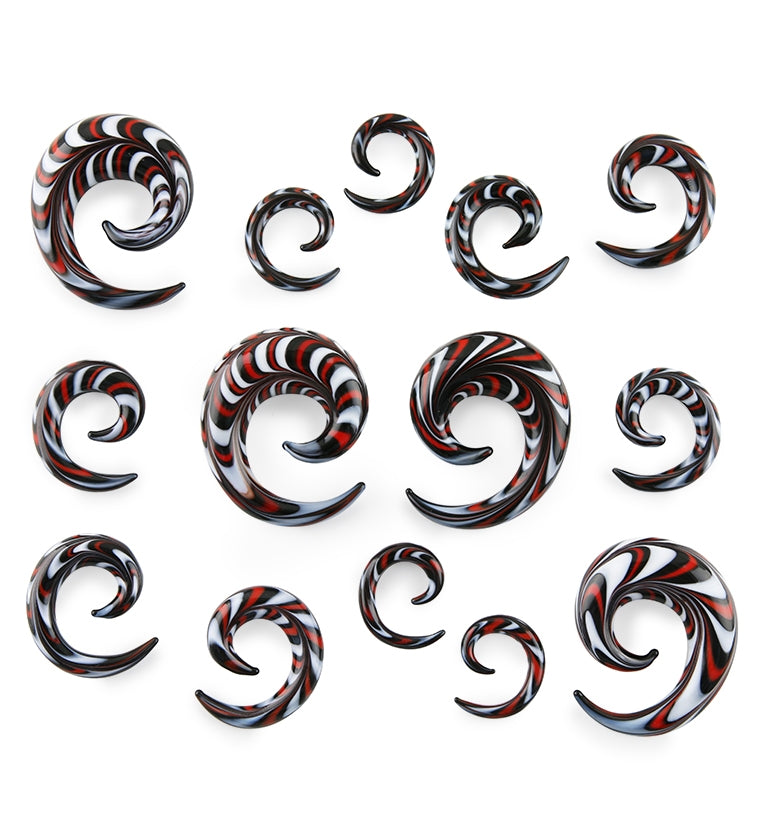 Tiger Rose Glass Spirals