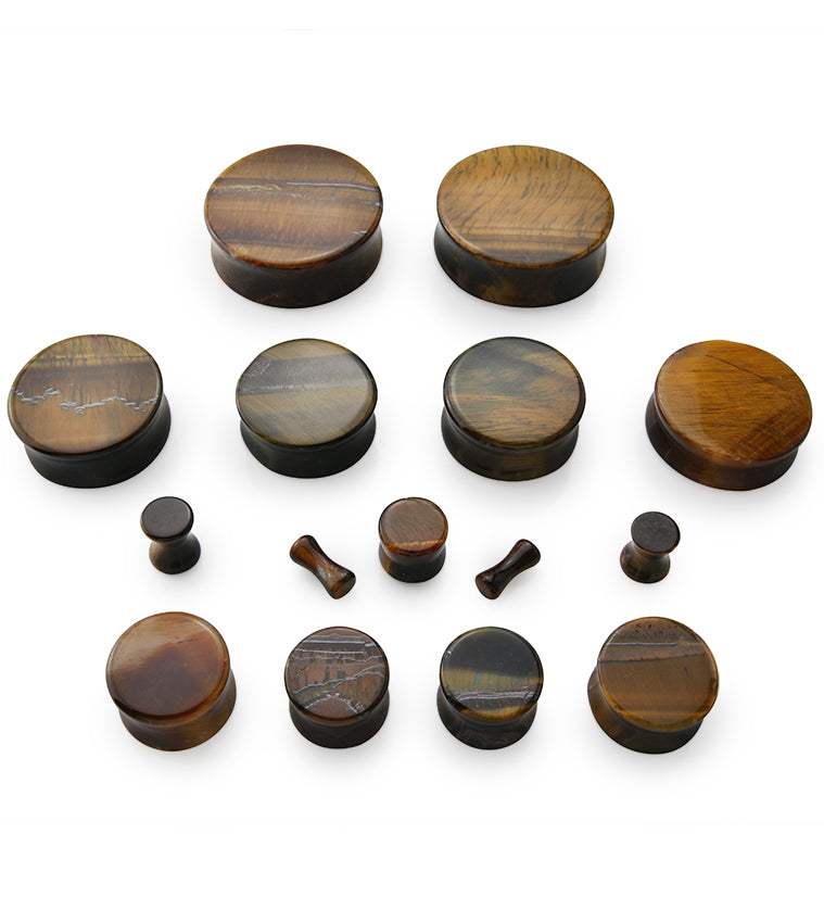 Tiger Eye Double Flare Plugs