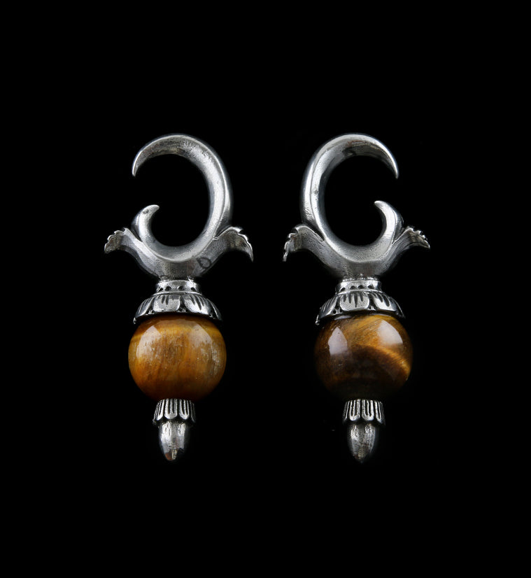 Tigers Eye Stone Totum Ear Weights