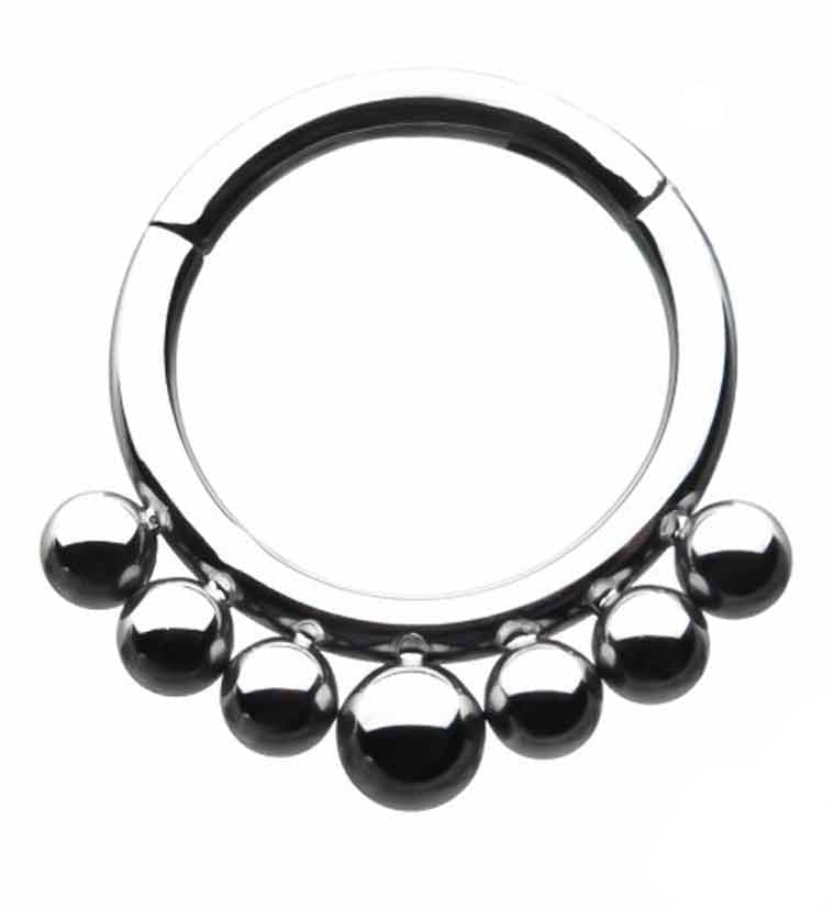 Titanium Hinged Beaded Column Segment Ring