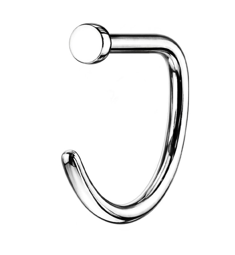 Titanium Flat Nose Curve Ring