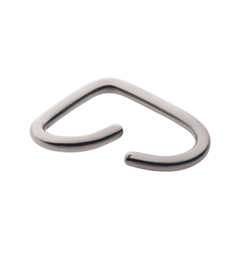 Niobium Heart Seamless Hoop Ring