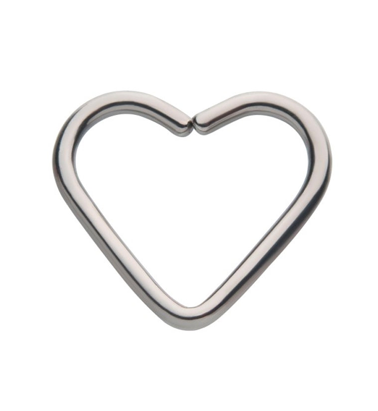 Niobium Heart Seamless Hoop Ring