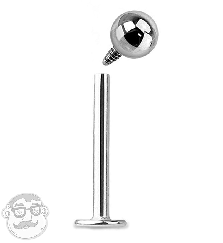 Internally Threaded Titanium Labret Stud | UrbanBodyJewelry.com