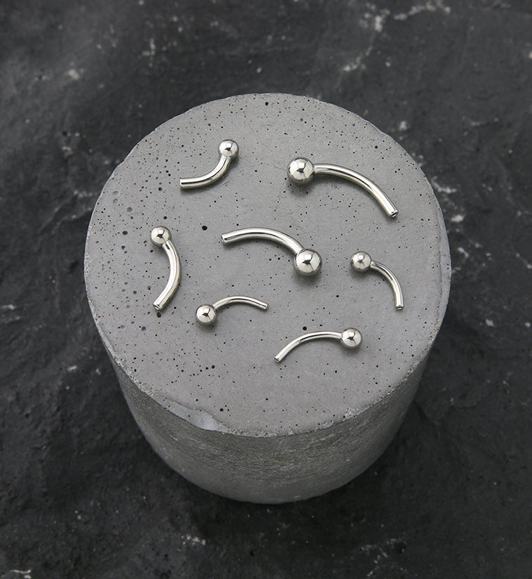 Titanium Threadless Curved Barbell