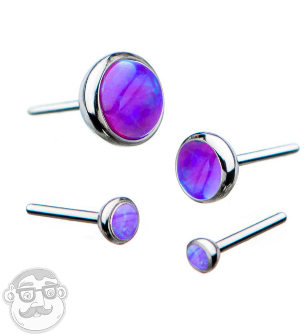 Purple Opalite Titanium Threadless Top
