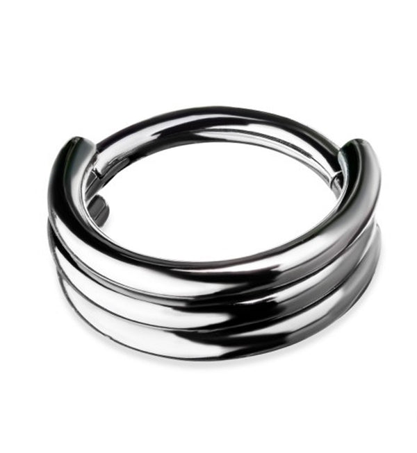 Triple Bar Titanium Hinged Segment Ring