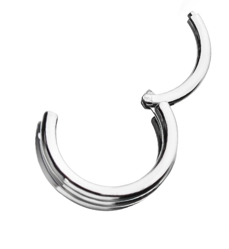 Triple Bar Titanium Hinged Segment Ring