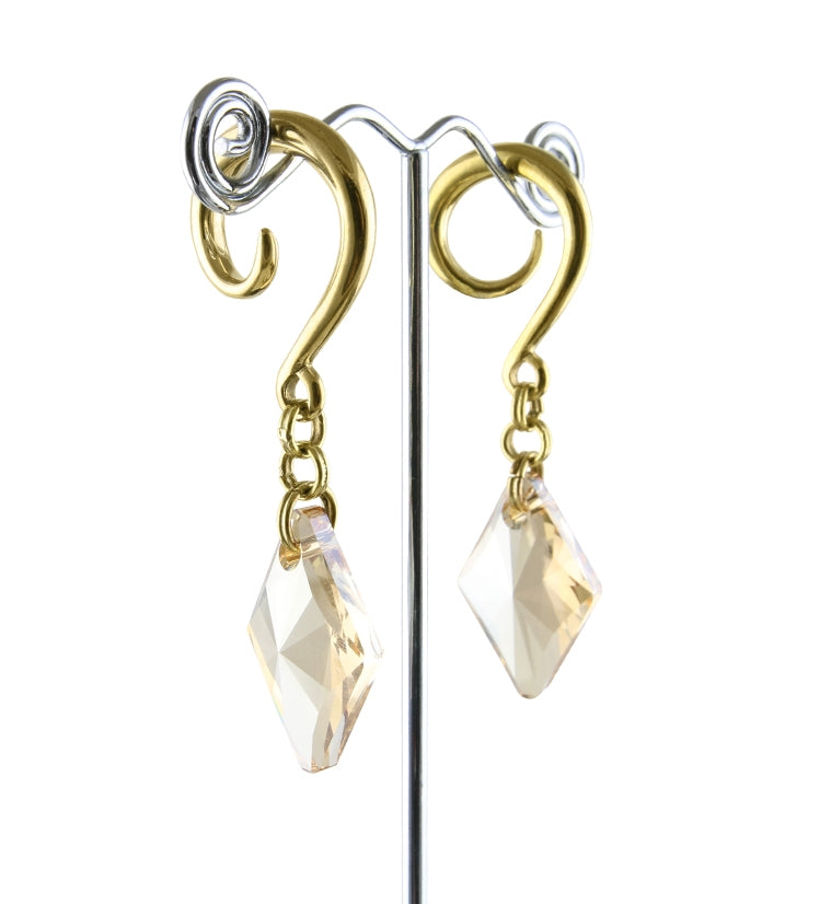 Topaz Swarovski Jager CZ Brass Hangers