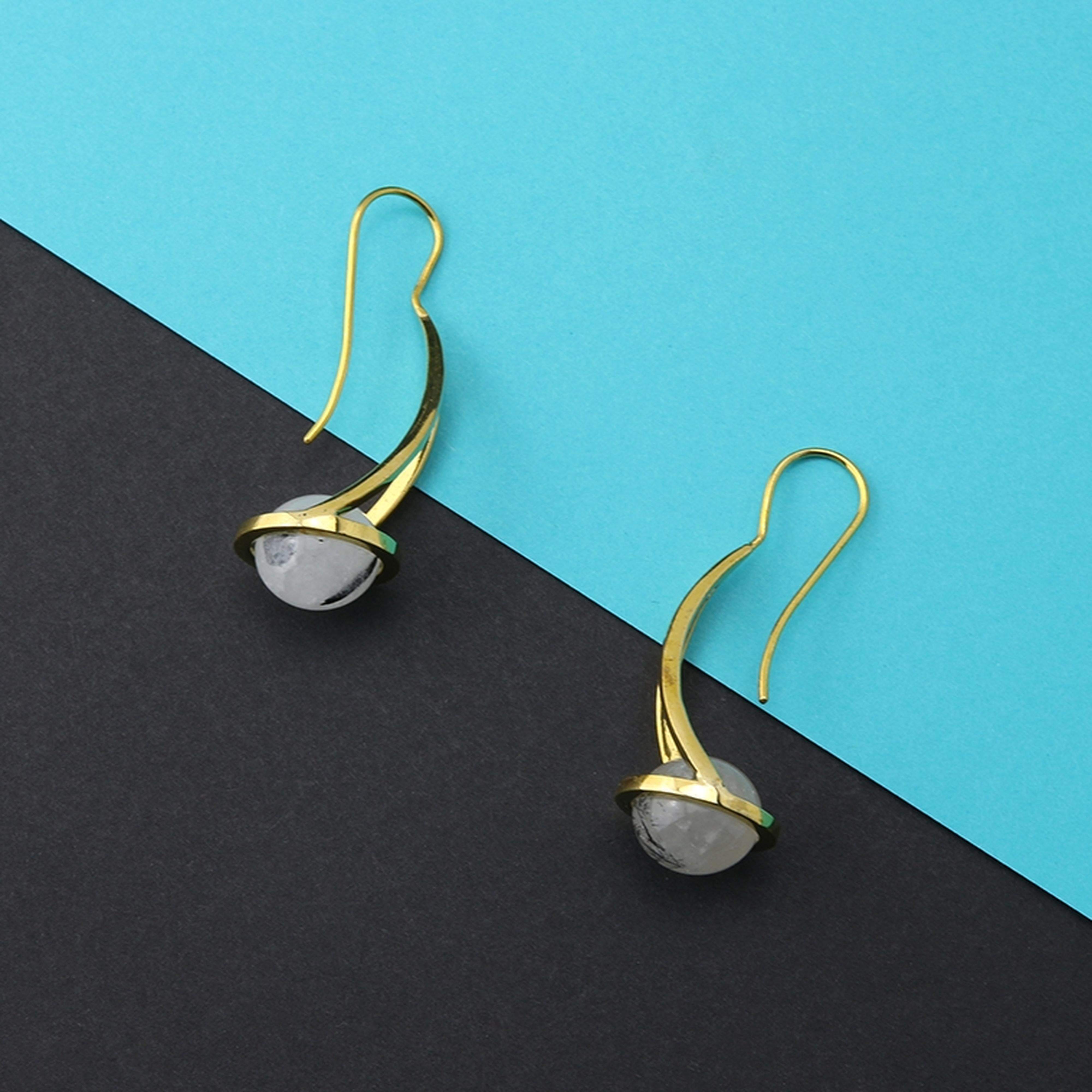 18G Tourmalated Quartz Stone Brim Hangers