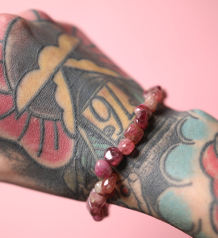 Tourmaline Chips Stone Bracelet