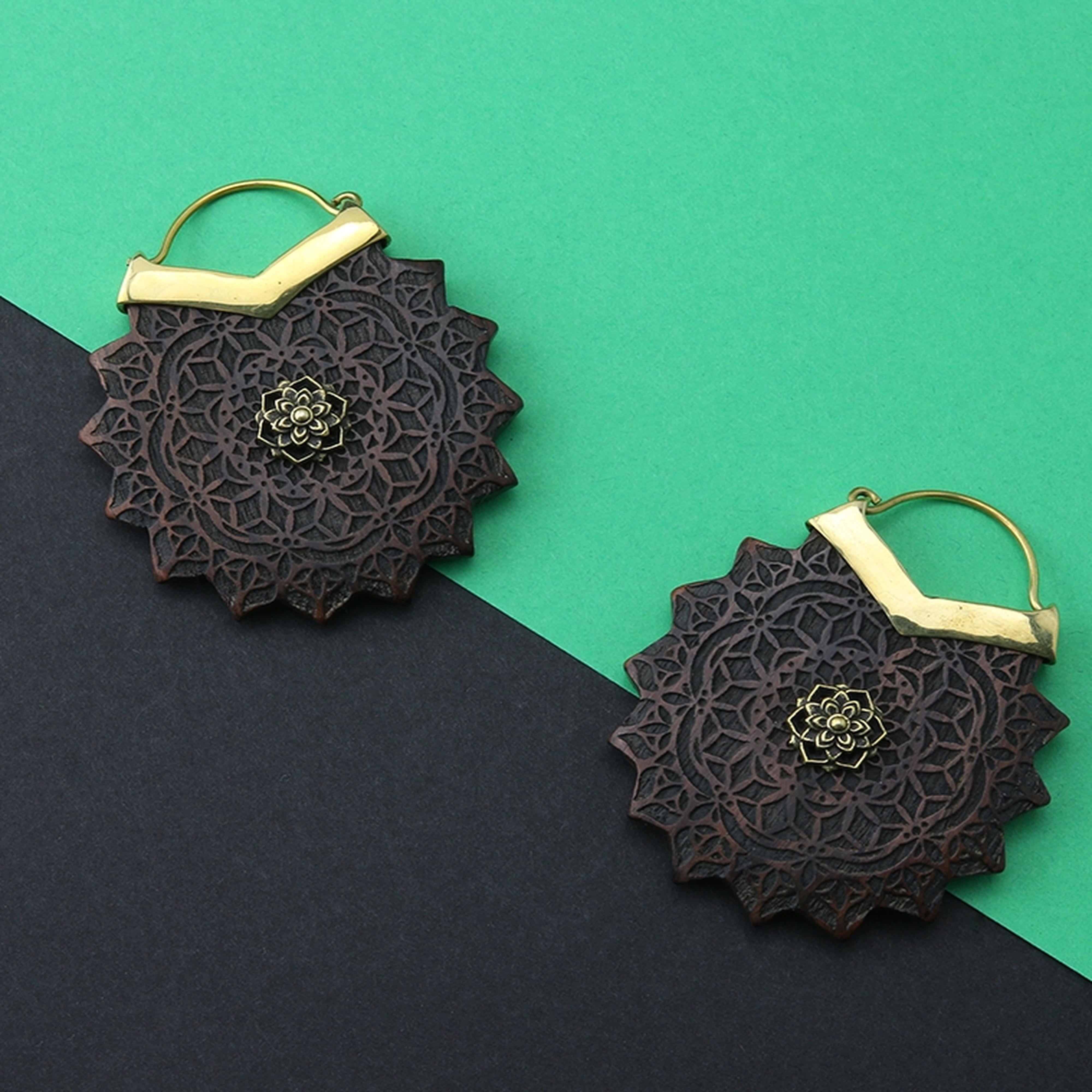 18G Transfix Engraved Wooden Hangers / Earrings