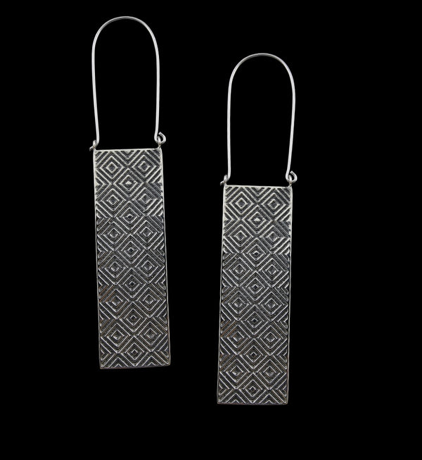 Silver Trellis Titanium Hangers / Earrings