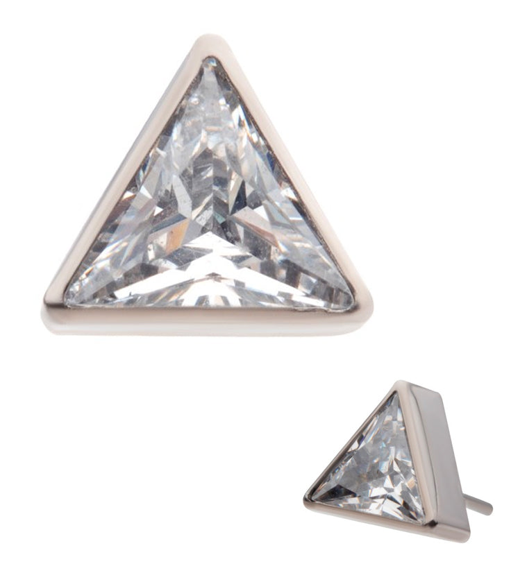 Triagonal CZ Titanium Threadless Top