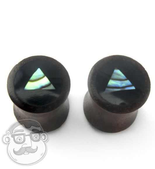 Abalone Triangle Shell Wood Plugs