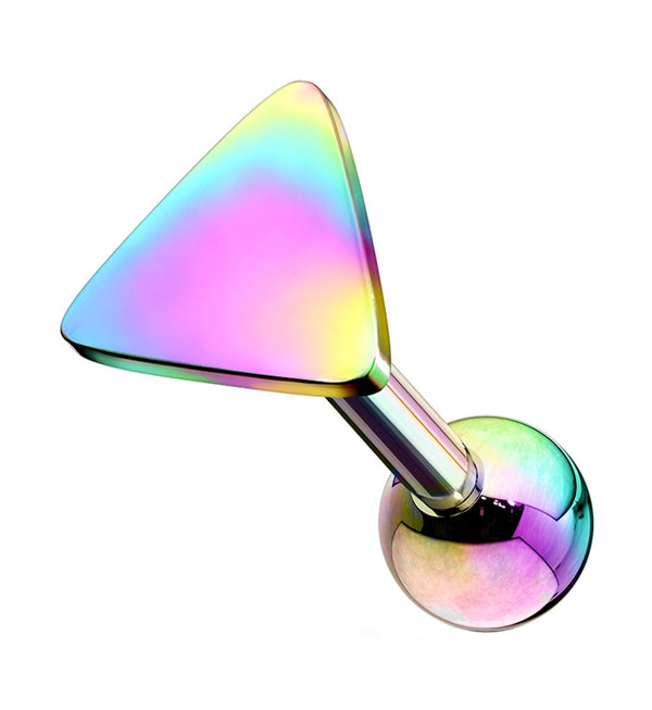 16G Rainbow PVD Triangle Cartilage Barbell