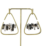 Trinity Smokey Quartz Brass Ear Weights