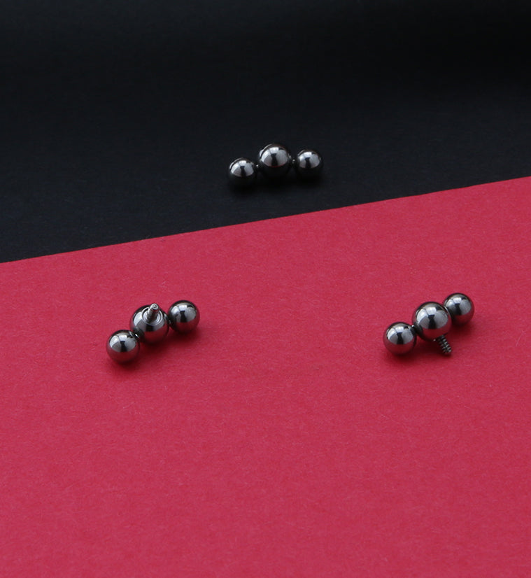 Triple Ball Titanium Internally Threaded Top