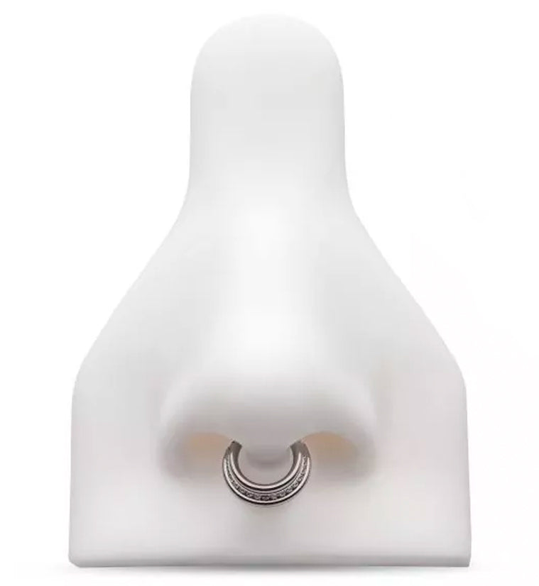 Triple Band CZ Titanium Hinged Segment Ring