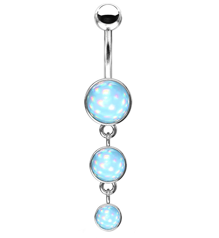 Triple Pink Escent Dangle Belly Ring