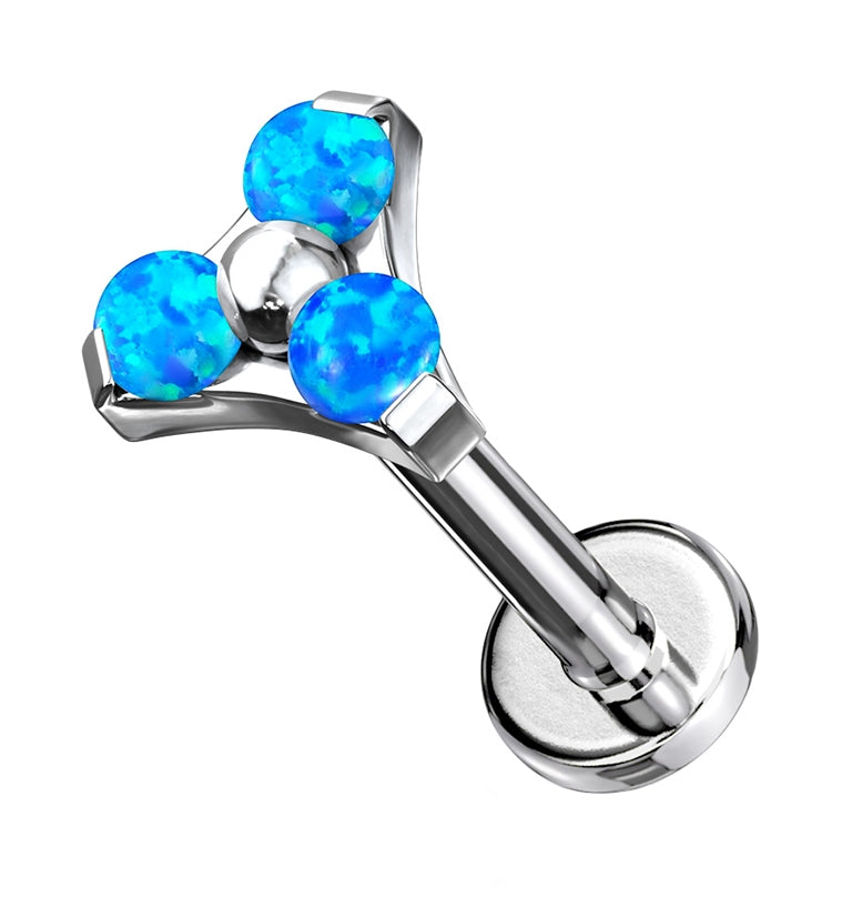 16G Triple Blue Opalite Labret
