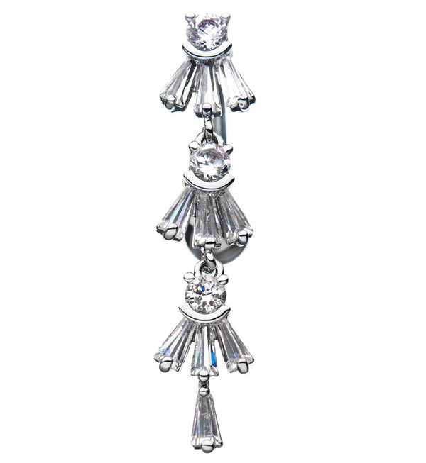 Triple Marquis Belly Button Ring